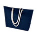 Florida GRS Recycled Beach Tote Bag - A navy blue beach tote bag with white rope handles and a branding logo.