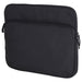 Rime Laptop Sleeve - A black laptop sleeve with a zippered main compartment and an additional front pocket. Features a logo.
