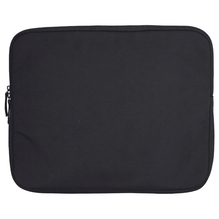 Rime Laptop Sleeve - A black laptop sleeve with a zip closure and a simple design. It features a logo on the front.