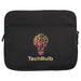 Rime Laptop Sleeve - A black laptop sleeve featuring a graphic of a lightbulb with gears and a logo.