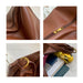 Dumpling Polyurethane Tote Bag - A brown polyurethane tote bag featuring a zip closure and a decorative gold ring on the strap.