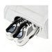 Lightweight Tennis Tote Bag - A lightweight tennis tote bag in white with a zippered compartment holding a pair of sneakers. It features a logo.
