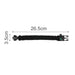 5 in 1 Survival Bracelet - A black survival bracelet measuring 26.5 cm in length and 3.5 cm in width, featuring a logo.