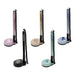 Counter Fixed Signature Pen D - A set of five fixed signature pens on stands, featuring pastel colours like pink, beige, and blue, with various branding.
