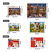 Custom Gift Box Jigsaw Puzzle - Custom gift box jigsaw puzzles in various designs, including festive and pet themes, featuring vibrant colours and different piece counts.