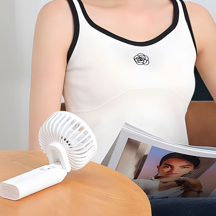 Handheld Power Bank Folding Fan - Custom Promotional Product