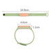Medicine Box Wristband - A green wristband with a peach button, measuring 24.8cm long, 4.6cm wide, and 1.2cm thick, featuring a logo.