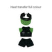 Plush Doll Racing Suit Set (15–17cm Doll) - A plush doll racing suit set in black and green, including a cap, polo shirt, and shorts. Features a logo.