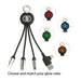 Round Shaped Light Up Multi Charging Cable - Custom Promotional Product