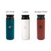350ML/500ML Double Wall Stainless Steel Drink Bottle - A drink bottle with a double wall design, available in teal, white, and red, featuring a black lid and branding.