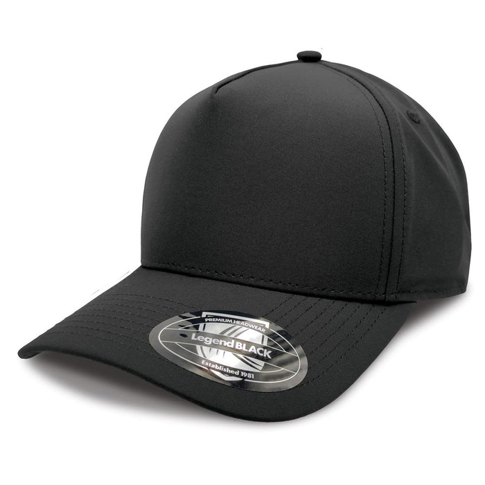 A-Frame Sport - A black cap with a curved brim, featuring a logo and a fitted design.