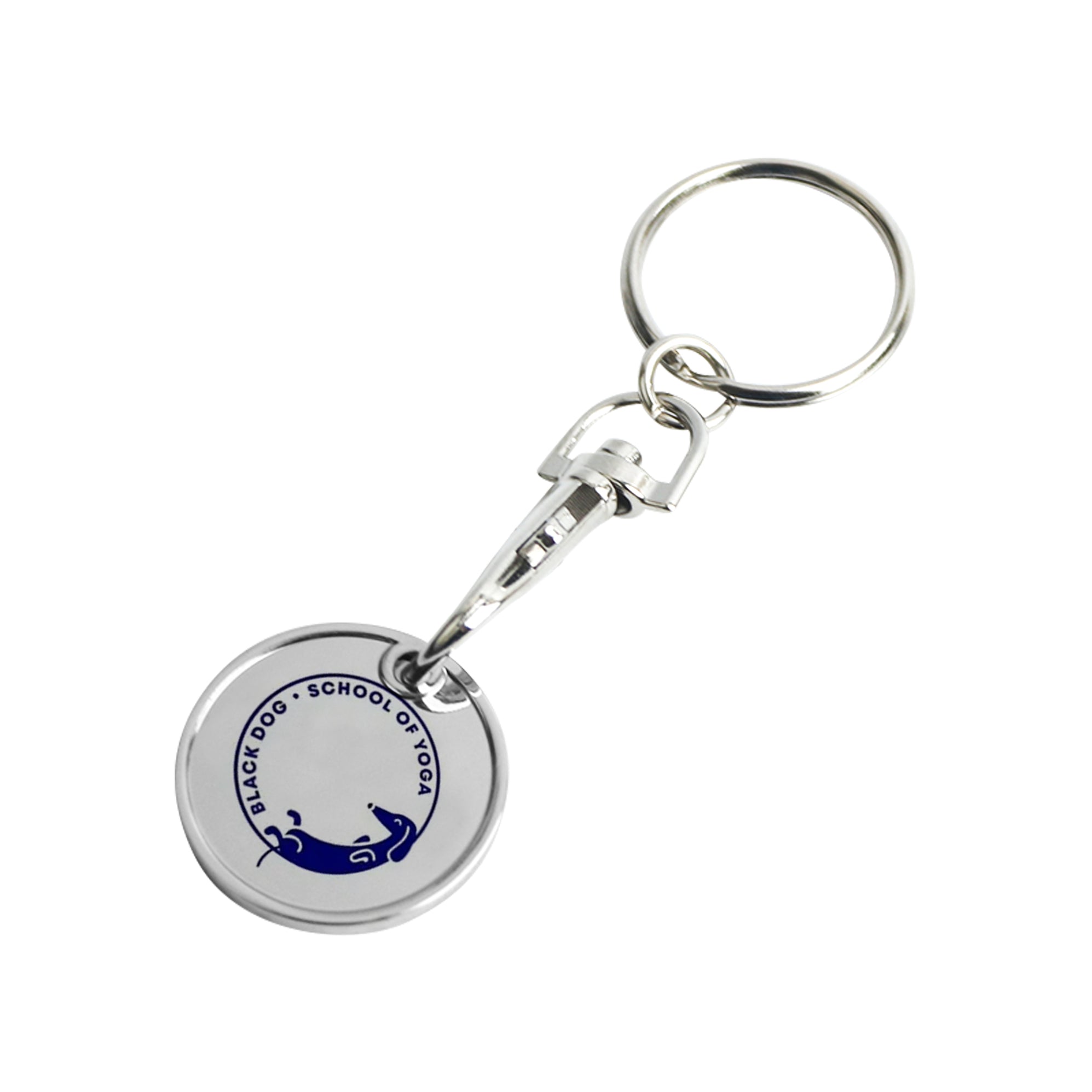 Custom Merchandise Promo Printed Trolley Coin Keyring | Promotional Keyring