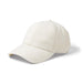 Lennox Linen Cap - A white linen cap featuring a rounded crown and a curved brim, complete with a logo.