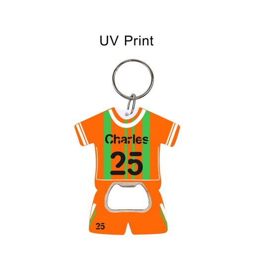 Sport Jersey Bottle Opener Keyring - Custom Promotional Product