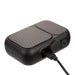 Clip Tune Magnetic Outdoor Bluetooth Speaker - A black Bluetooth speaker with a textured grille and charging port, featuring a sleek, compact design.