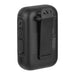 Clip Tune Magnetic Outdoor Bluetooth Speaker - A black Bluetooth speaker with a clip on the back and control buttons on the side, featuring a logo.