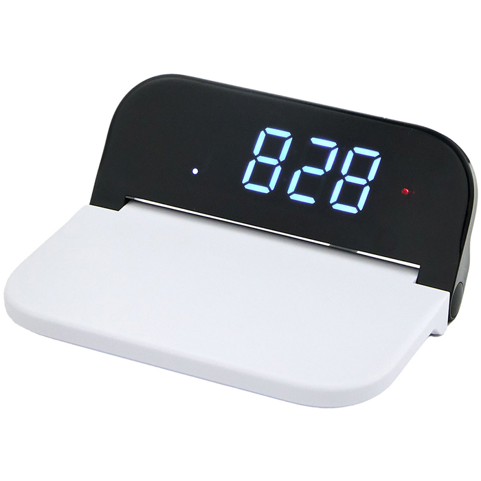 Digital Power Clock 15W Wireless Charger - Custom Promotional Product
