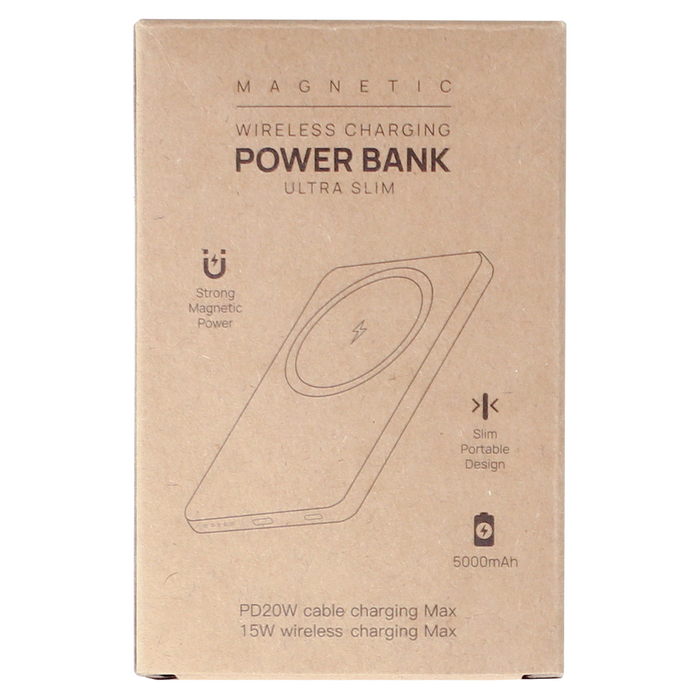 Slim Metal Magnetic Power Bank 5000 mAh - Custom Promotional Product