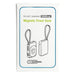 Orbit Magnetic Power Bank 5000mAh - A magnetic power bank with a 5000mAh capacity, featuring a strap and a design in white. Includes branding elements.