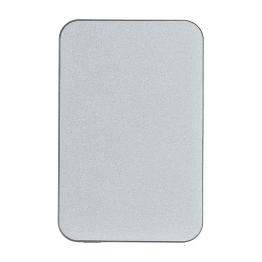 Quantum Pro Power Bank w/ Semi-Solid State Battery 5000mAh - A rectangular silver power bank with rounded edges, featuring a simple design and a logo.