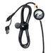 Night Mode Fast Charging Data Cable - A black fast charging data cable with a wave design on the connector and a strap for organisation.