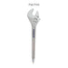 Spanner Shape Ballpoint Pen - A spanner-shaped ballpoint pen in silver with a branding logo.