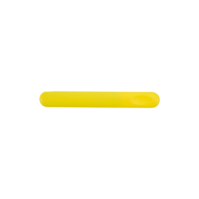 PS Nail File - A bright yellow nail file with a smooth, elongated design and a rounded edge. It features a logo on one side.