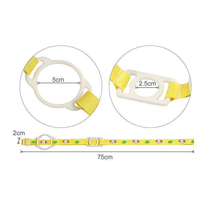 2 in 1 Water Bottle Lanyard - A drink bottle lanyard in yellow, featuring a loop for attachment and a decorative design. Includes a logo.
