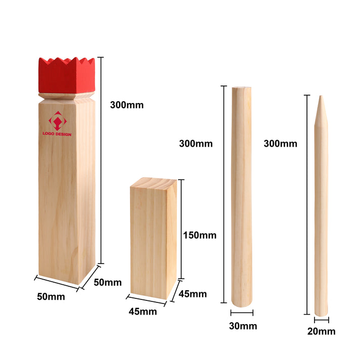 Premium Wooden Kubb Set - Custom Promotional Product
