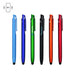 NFC Touchscreen Ballpoint Pen - A set of six ballpoint pens in blue, green, black, and red, featuring a touch screen tip and an NFC logo.
