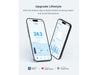 WaterH Boost Smart Bottle 32oz (946ml) - A smartphone displays the WaterH app, featuring hydration tracking and statistics in a clean, modern layout.