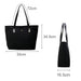 Suede Leather Tote Bag - A black suede leather tote bag with silver handles, featuring dimensions of 72cm x 34.5cm x 16.5cm.