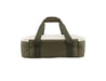 Sachi Insulated 'Cook & Carry' Bag XL - An olive green insulated bag with a white top and sturdy carrying straps. Features a logo on the side.
