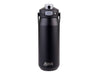 Oasis Capri 750ml Vacuum Quick Release Lid Bottle - A drink bottle in matte black, featuring a vacuum quick release lid and a logo.