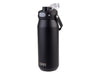 Oasis Capri 750ml Vacuum Quick Release Lid Bottle - A drink bottle in matte black with a quick-release lid and a carry handle. It features a logo on the front.