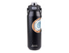 Oasis Capri 1L Vacuum Quick Release Lid Bottle - A drink bottle in black with a vacuum quick release lid, featuring a design and an Oasis logo.