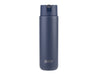 Oasis Moda 700ml Vacuum Bottle - A drink bottle in navy blue with a sleek design and a lid, featuring a logo on the front.