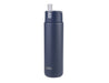 Oasis Moda 700ml Vacuum Bottle - A drink bottle in navy blue, featuring a lid with a spout. It has branding on the side.