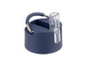 Oasis Moda 700ml Vacuum Bottle - A drink bottle lid in navy blue with a clear spout and metal handle, featuring a sleek design.