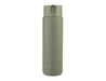 Oasis Moda 700ml Vacuum Bottle - A drink bottle in muted green with a sleek design and a logo near the base. It features a secure opening mechanism.
