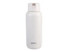 Oasis Moda 1L Vacuum Bottle - A drink bottle in a sleek white design, featuring a lid and a logo on the front.