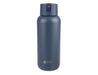 Oasis Moda 1L Vacuum Bottle - A drink bottle in navy blue with a secure lid and a small spout, featuring a logo on the front.