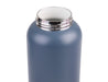 Oasis Moda 1L Vacuum Bottle - A drink bottle in matte blue, featuring a stainless steel rim and a wide mouth opening. It has a simple logo on the side.