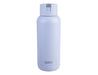 Oasis Moda 1L Vacuum Bottle - A drink bottle in light blue with a logo at the bottom. It features a secure lid and a sleek design.