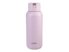 Oasis Moda 1L Vacuum Bottle - A drink bottle in pastel pink with a secure cap and a logo near the base.