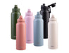 Oasis Challenger 1.1L Vacuum Quick Release Cap Bottle - A drink bottle collection featuring green, pink, grey, black, white, and terracotta options, each with a quick release cap.