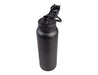 Oasis Challenger 1.1L Vacuum Quick Release Cap Bottle - A drink bottle in black, featuring a quick release cap and a sculpted design. It has a brand logo on the side.