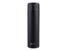 Oasis 480ml Insulated Flip-Top Flask - A drink bottle, black insulated flip-top flask with a sleek design and a logo on the front.