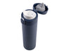 Oasis 480ml Insulated Flip-Top Flask - A drink bottle featuring a navy exterior with a flip-top lid and a logo on the body.