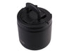 Oasis 500ml Vacuum Food Flask with Spork - A black vacuum food flask with a handle and a spork attached, featuring a logo on the side.
